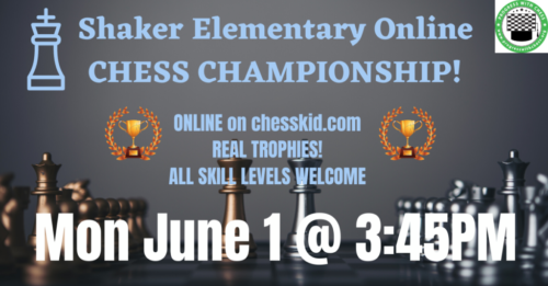 Shaker Elem Online Chess Championship Teaser