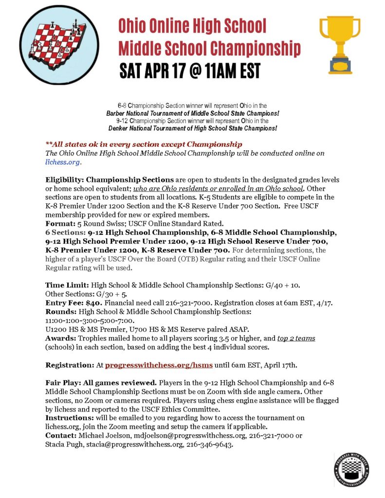 Ohio High School Middle School Championship &raquo; Ohio High School Middle School Championship pdf