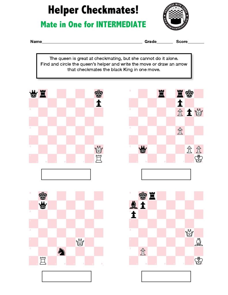 01 Helper Checkmate Intermediate Worksheet » 01 Helper Checkmate Intermediate Worksheet pdf