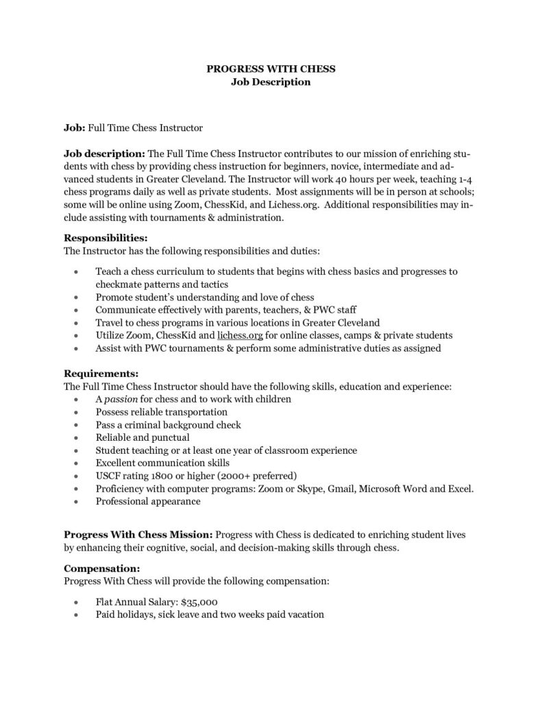 Job Description- Full Time Instructor 2021 &raquo; Job Description Full Time Instructor 2021 pdf